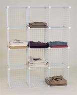 kc store fixtures 04122 white mini grid clothes organizer, 3' x 4' logo