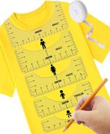 vinyl alignment t-shirt ruler guide - set of 7, center designs tool for heat press, tee ruler measurement for vinyl placement, sublimation accessories - transparent logo