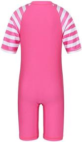 img 3 attached to 👙 TFJH E Girls Swimsuit: UPF 50+ UV One Piece Swimwear with Zipper for 3-10 Years