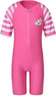 👙 tfjh e girls swimsuit: upf 50+ uv one piece swimwear with zipper for 3-10 years logo