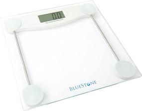 img 4 attached to 📊 Bluestone Digital Body Weight Bathroom Scale - Step-On Weighing Machine - Accurate Measurements in 0.2 lb Increments - Large LCD Display & Clear Glass Base by Bluestone