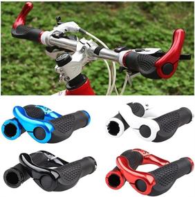 img 1 attached to 🚲 BlueSunshine Comfiest Ergonomic Bicycle Handlebar Grips with Anti-Slip Contoured Design, Aluminum Alloy Inner Ring Clamps