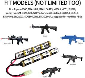 img 1 attached to Keenstone 9.6V 1600mAh Butterfly Nunchuck Stick Mini Battery Pack with Mini Tamiya Connector for Airsoft Guns ICS CA TM SRC JG G36 G&amp;M733: Compact and Powerful Battery Solution