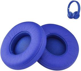 img 4 attached to 🎧 Blue Solo2/Solo3 Earpads Replacement: Compatible with Beats by Dre Solo 3/Solo 2 Wireless A1796/B0534 Headphones - Protein Leather Memory Foam