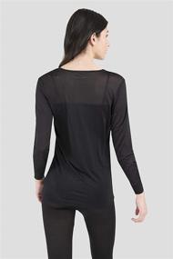 img 3 attached to Terramar Women's Thermasilk Pointelle Scoop: Superior Warmth and Style for Women