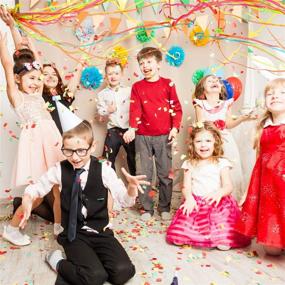 img 3 attached to 🎉 High-Quality 30 Piece Throw Streamers Party Poppers: Colorful Paper Streamers for Hassle-Free Celebrations, Ideal for Birthday, Wedding, Graduation, and Party Favors