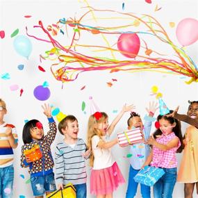 img 2 attached to 🎉 High-Quality 30 Piece Throw Streamers Party Poppers: Colorful Paper Streamers for Hassle-Free Celebrations, Ideal for Birthday, Wedding, Graduation, and Party Favors