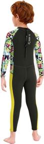 img 2 attached to 🌞 DIVE & SAIL Kids 2.5mm Wetsuit Long Sleeve One Piece with UV Protection and Thermal Swimsuit