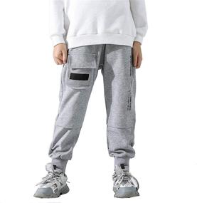 img 4 attached to 👖 Black032 Elastic Sweatpant for Boys - B YCR Uniform Boys' Clothing