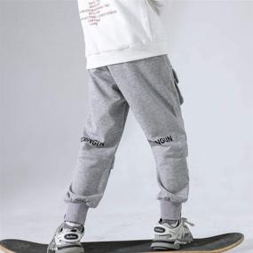 img 3 attached to 👖 Black032 Elastic Sweatpant for Boys - B YCR Uniform Boys' Clothing