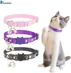 img 2 attached to Shine Bright with BANMODER Cat Collar: 3 PCS Breakaway Golden Moon, Pendant Glowing Star for Kitten