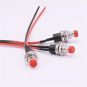 img 2 attached to TWTADE/6Pcs Momentary Mini Push Button Switch 1A 250V AC 2 Pin SPST NO (Normally Open) With Line PBS-110-X-R