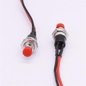 img 3 attached to TWTADE/6Pcs Momentary Mini Push Button Switch 1A 250V AC 2 Pin SPST NO (Normally Open) With Line PBS-110-X-R