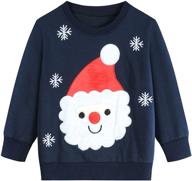 🦌 festive reindeer pullover: trendy toddler christmas sweatshirt for boys in fashion hoodies & sweatshirts collection logo