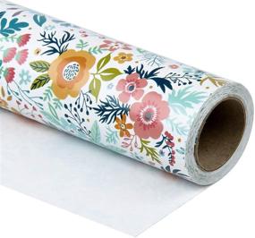 img 4 attached to 🎁 Premium WRAPAHOLIC Wrapping Paper Roll: Stunning Floral Design for Birthday, Mother's Day, Wedding & Baby Shower - Large Roll, 30 inch x 33 feet