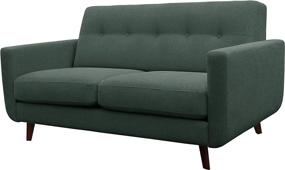 img 4 attached to 🛋️ Rivet Sloane Mid-Century Modern Loveseat Sofa - Amazon Brand: Emerald Green, 64.2"W