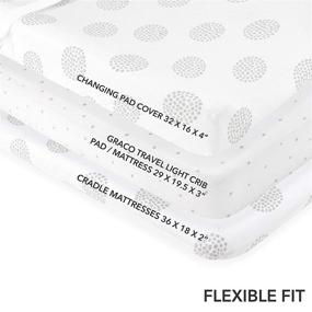 img 2 attached to 👶 Premium 2-Pack Changing Pad Covers - Soft Combed Jersey Cotton for Baby Boy or Baby Girl | Grey Dottie Design