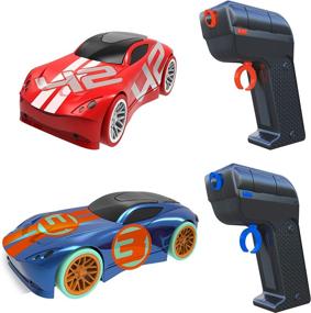 img 1 attached to 🏎️ Tracer Racers Speedway Toy Set with Remote Control & Play Vehicles