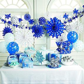 img 3 attached to ❄️ Sparkling Blue Snowflake Centerpieces (Set of 2) - Ideal Winter & Christmas Party Decorations