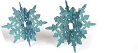 img 1 attached to ❄️ Sparkling Blue Snowflake Centerpieces (Set of 2) - Ideal Winter & Christmas Party Decorations