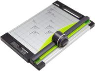 🔪 carl 12-inch green friendly professional rotary paper trimmer - 15 sheet cutting capacity, black/silver logo