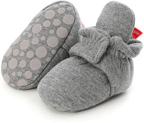 img 4 attached to Non-Skid Booties for Newborns and Toddlers: Toddler Boys' Slippers and Shoes