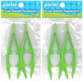 img 1 attached to 🔧 Efficient Perler Beads Bead Tweezer Tools for Precise Crafting - 2 pc, 4.25 Inch