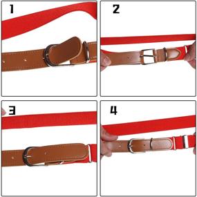 img 1 attached to 👶 6pc Kids Adjustable Belts for Boys and Girls - Elastic Toddler Belt with Leather Loop by WELROG