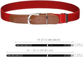 img 2 attached to 👶 6pc Kids Adjustable Belts for Boys and Girls - Elastic Toddler Belt with Leather Loop by WELROG