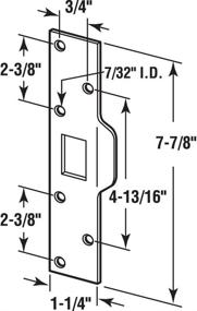 img 1 attached to 🔒 PRIME-LINE U 9476 Безопасный замок-зачёска, 1-1/4 дюйма x 7-7/8 дюйма, сталь, хромированное покрытие