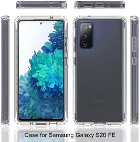 img 3 attached to 📱 Samsung Galaxy S20 FE 5G Case - TPU Back Cover with PC Hard Front Bumper, Clear Screen Protector Tempered Glass, Camera Protector Film - Includes 2 Screen Protectors, 2 Camera Protectors, and 1 Phone Case (Clear)