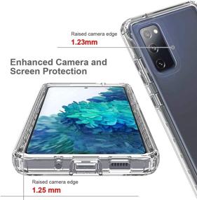 img 2 attached to 📱 Samsung Galaxy S20 FE 5G Case - TPU Back Cover with PC Hard Front Bumper, Clear Screen Protector Tempered Glass, Camera Protector Film - Includes 2 Screen Protectors, 2 Camera Protectors, and 1 Phone Case (Clear)