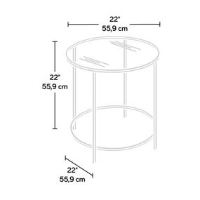 img 2 attached to 🌟 Sauder International Lux Round Side Table: Stylish Satin Gold Finish, L: 22.01" x W: 22.01" x H: 22.01