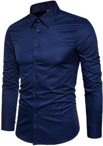 img 4 attached to 👔 Stylish LOCALMODE Sleeve Button Casual Business Shirt: Ultimate Professional Attire for Every Occasion