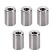 mromax m10 height 30mm 304 stainless steel threaded sleeve rod bar stud round coupling connector tube nuts silver tone 5pcs logo