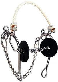 img 3 attached to 🐴 Reinsman Josey Million Dollar Bit for Horse - 3-Piece Twisted Wire Dog Bone Snaffle Mouthpiece - Rope Noseband - Stage D, Silver/Black/White, Size 5, (0110-0000)