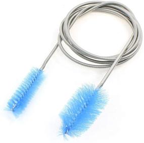 img 2 attached to 🧹 Efficient Flex Brush Set: Dual-Ended Nylon Drain Cleaner for Hair Clogs - Includes 67 inch Pipe Cleaning Brush and 2 x 8-inch Tube Brushes