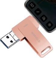 📱 256 гб розовый usb-флеш-накопитель woficlo для iphone, android и windows - usb3.0 флэш-накопитель логотип