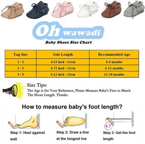 img 3 attached to 👣 Premium Soft Sole Tassel Baby Moccasins: Anti-Slip First Walker Shoes for Infant Boys and Girls