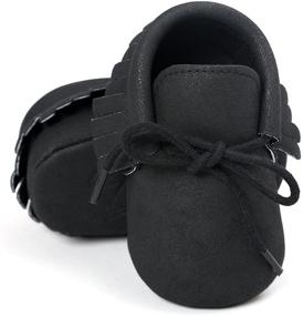 img 1 attached to 👣 Premium Soft Sole Tassel Baby Moccasins: Anti-Slip First Walker Shoes for Infant Boys and Girls