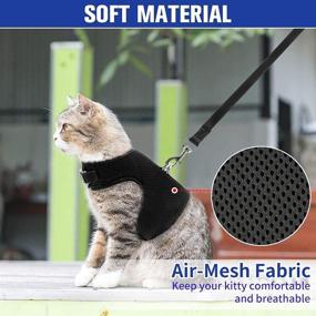 img 1 attached to 🐱 PUPTECK Soft Mesh Cat Vest Harness and Leash Set: Escape Proof Design for Small Dogs & Cats