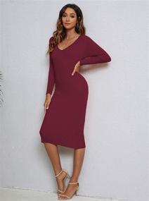 img 1 attached to CMZ2005 Womens Sleeves Backless Sweater Women's Clothing in Dresses