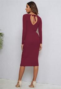 img 2 attached to CMZ2005 Womens Sleeves Backless Sweater Women's Clothing in Dresses