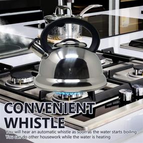 img 1 attached to Stainless Whistling Ergonomic UNIWARE Stovetop