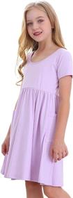 img 3 attached to 👗 STELLE Casual Sleeve Toddler School Girls' Dresses Clothing