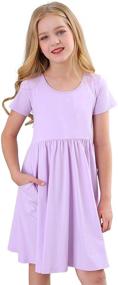 img 4 attached to 👗 STELLE Casual Sleeve Toddler School Girls' Dresses Clothing