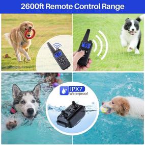 img 3 attached to Premium Dog Training Collar: Remote Control, 2600ft Range, 3 Modes - Beep, Vibration, Shock, IPX7 Waterproof, LED Light, USB Charging - For Small Medium Large Dogs