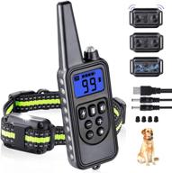 premium dog training collar: remote control, 2600ft range, 3 modes - beep, vibration, shock, ipx7 waterproof, led light, usb charging - for small medium large dogs logo