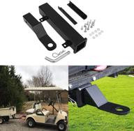 hydraker golf cart trailer hitch - 2-inch receiver | footrest-compatible fit for club car, ezgo, yamaha logo