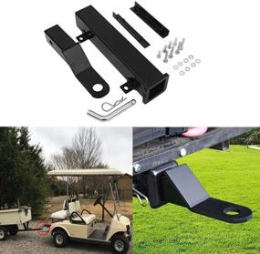 img 4 attached to Hydraker Golf Cart Trailer Hitch - 2-inch Receiver | Footrest-Compatible Fit for Club Car, EZGO, Yamaha